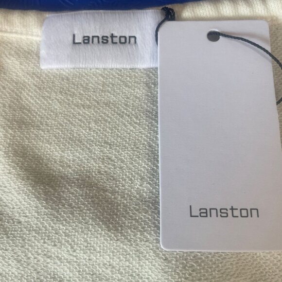 Lanston White Open-Back Sweater Women’s M – Cold Shoulder Drape Top, Made in USA - Picture 4 of 7